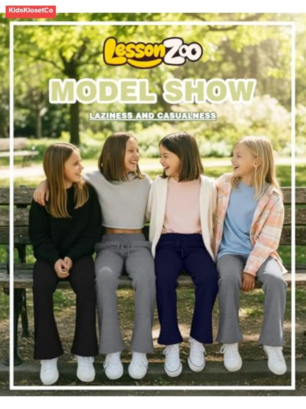 Girls Flared Sweatpants 3 Pack High Waist Drawstring Ankle Pants